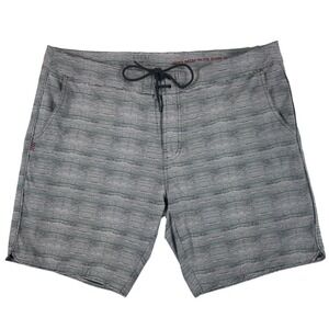 Rhone Gray Striped Mens Performance Board Shorts Size 40 TBS-181